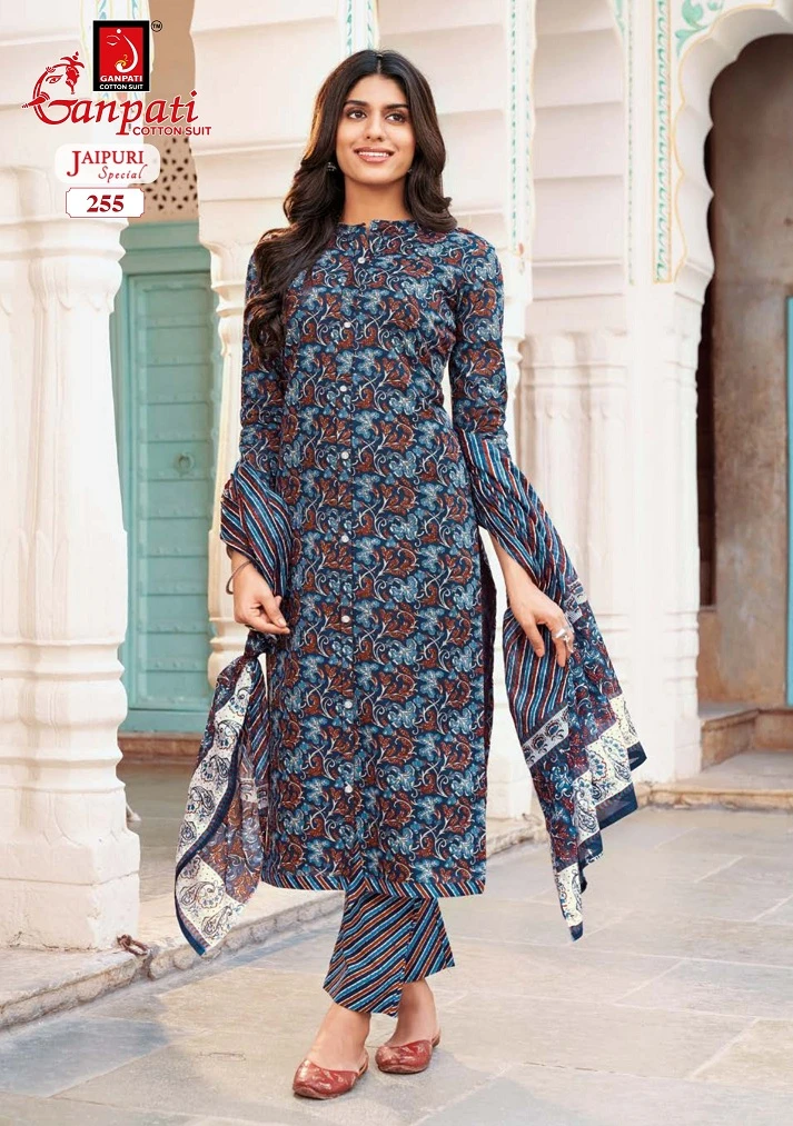 Ganpati Jaipuri Special Vol 11 Cotton Wholesale Salwar Suit Catalog — Wholesale Salwar Suits, Ganpati wholesale from Surat - Gallery Image 11